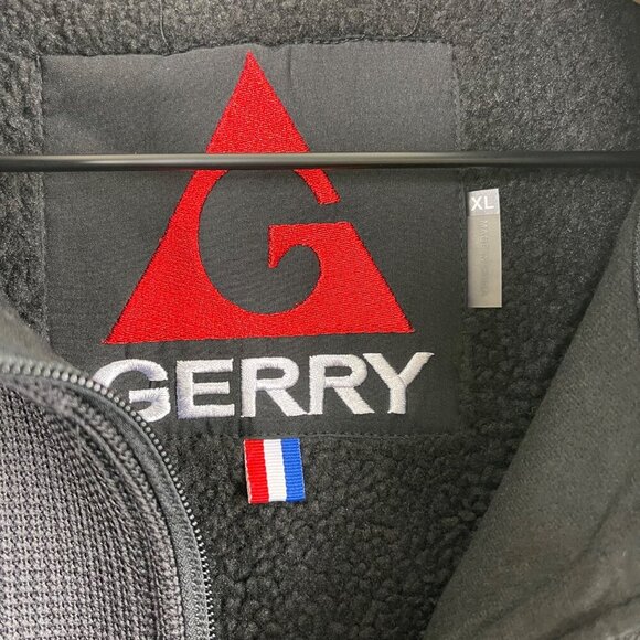 Gerry Men’s XL Black Fleece Waffle Knit Full Zip Jacket with Drawstring Hem - Picture 7 of 12